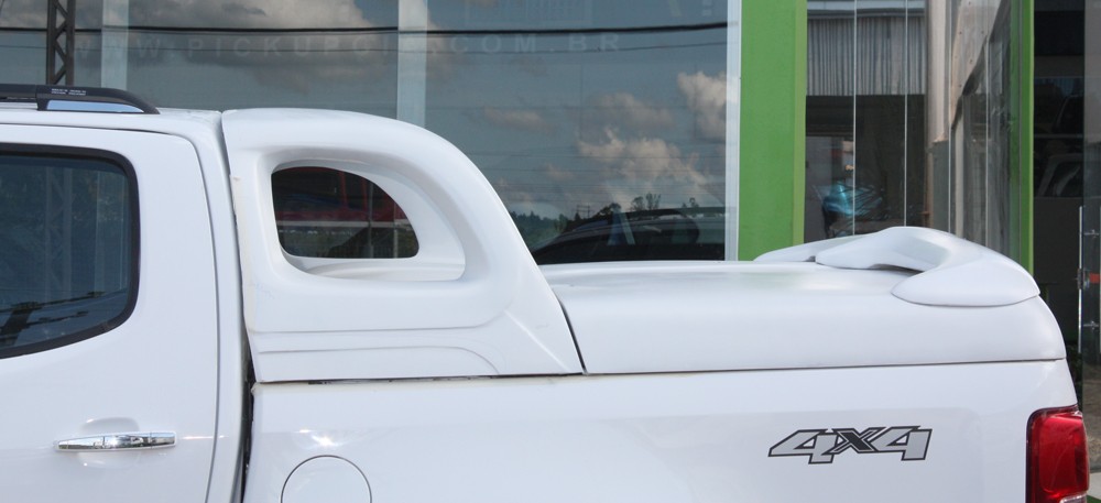 tampão de fibra alto liso para Chevrolet S10 Dupla com Santo Antônio de fibra
